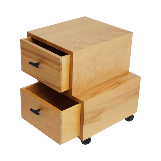 Blonde Wood Double Sided Storage, 1990s