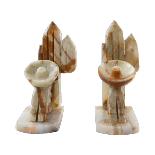 Pair of Onyx Siesta Bookends, 1970s