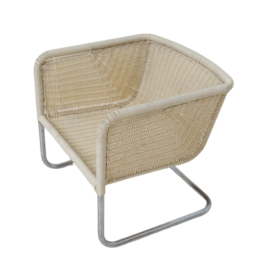 Pair of Woven Rattan Armchairs