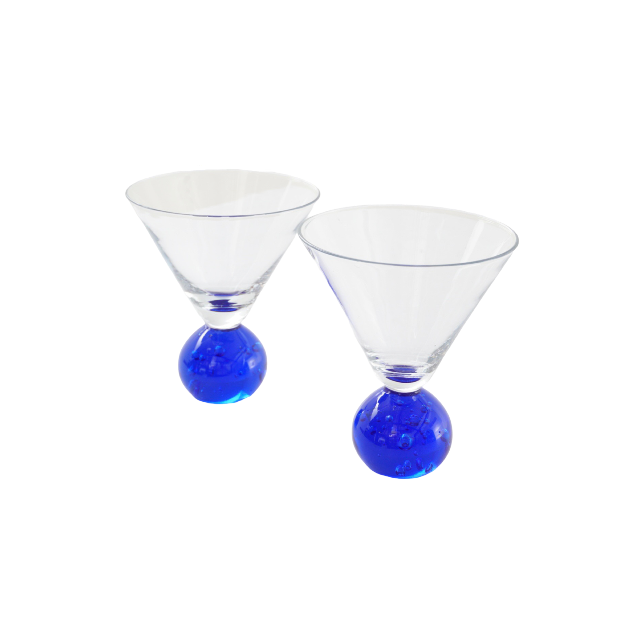 Pair of Sphere Base Martini Glasses Betsu Studio