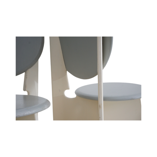 Set of 4 Modernist Dining Chairs, 1980s