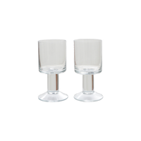 Pair of Chunky Stemmed Goblets