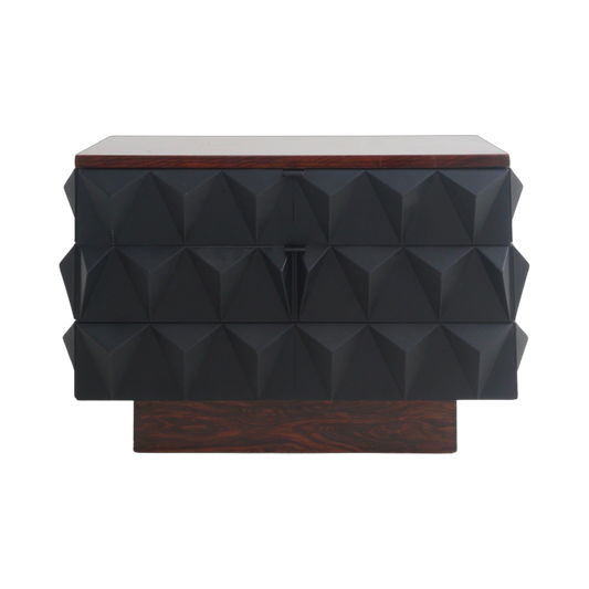Low Brutalist Rosewood Dresser, 1960s