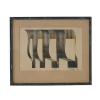 Abstract Watercolor by R. Bailey, 1968