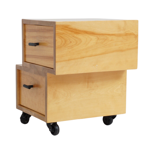 Blonde Wood Double Sided Storage, 1990s