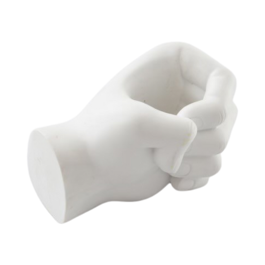 Faux Plaster Hand Candle Holder