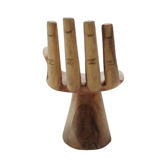 Carved Wood Hand Chair, 1980s