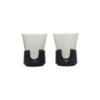 Set of 4 Smoked Snap Glasses