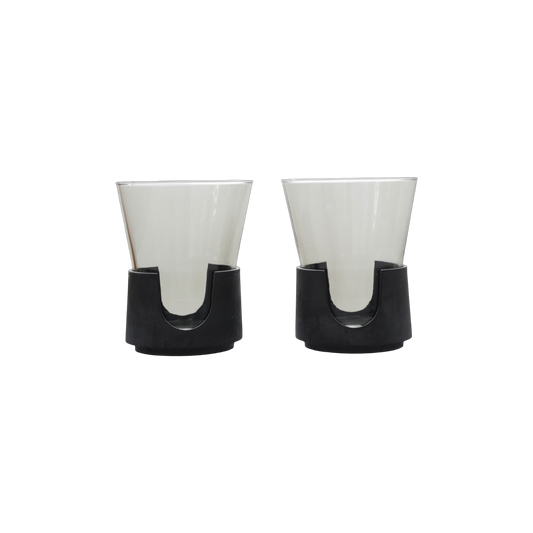 Set of 4 Smoked Snap Glasses