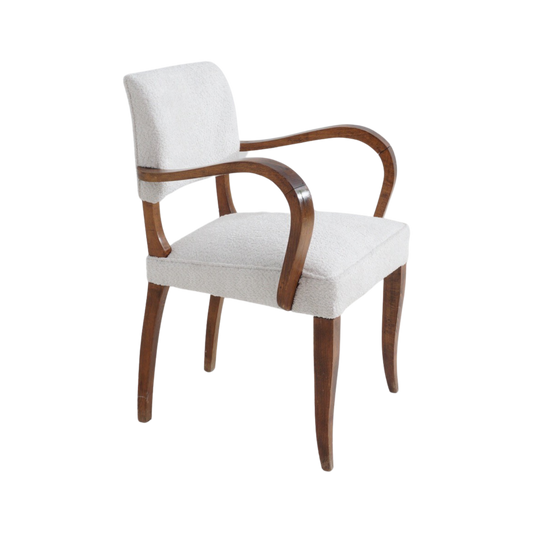 Set of 4 French Bouclé Chairs, 1970s