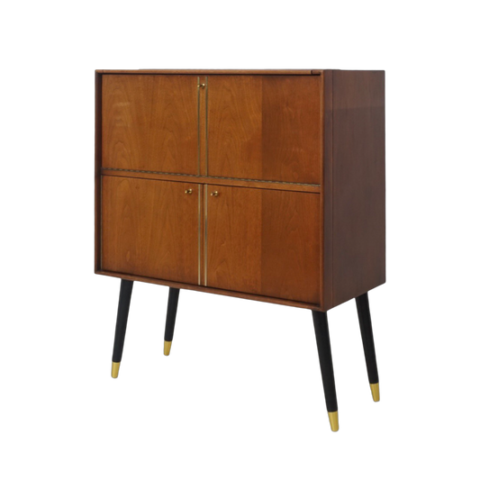 Midcentury Wood Illuminated Bar