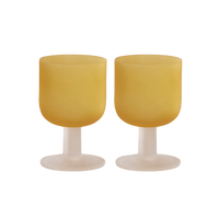 Pair of Amber Goblets