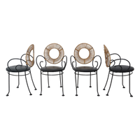 Rattan & Iron Chairs by Arthur Umanoff, 1960s