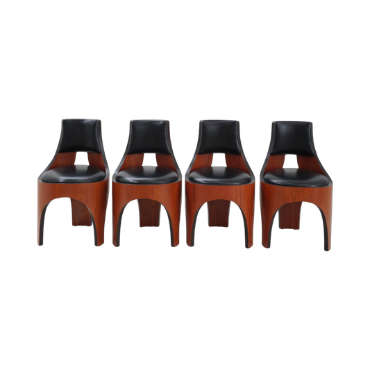 Set of 4 Cylindra Chairs by Henry P. Glass, 1966