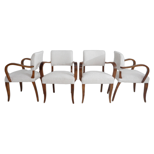 Set of 4 French Bouclé Chairs, 1970s