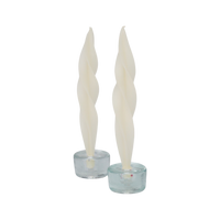 Pair of Twisted Taper Candles, 1970s