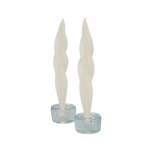 Pair of Twisted Taper Candles, 1970s