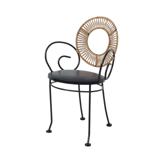 Rattan & Iron Chairs by Arthur Umanoff, 1960s