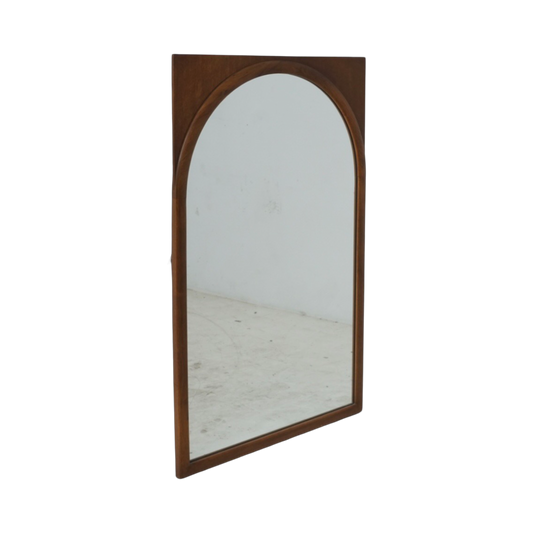 Mounted Teak Arch Mirror