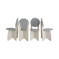Set of 4 Modernist Dining Chairs, 1980s