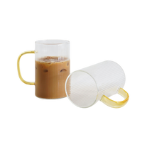 Pair of Ribbed Glass Mugs