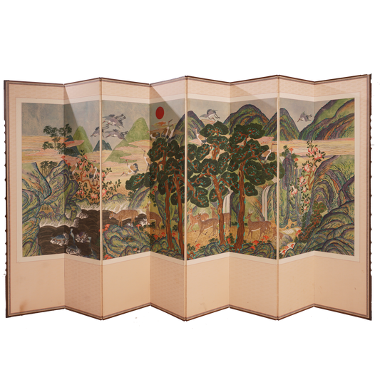 Korean 'Shipjangsaengdo' 8-Panel Screen