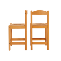 Pair of Rush Seat Counter Stools