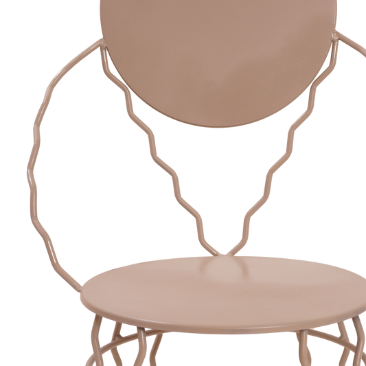 Pair of Serpantine Iron Bistro Chairs