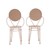 Pair of Serpantine Iron Bistro Chairs