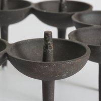 Cast Iron Candle Holder by Borge Rojalin, 1970s