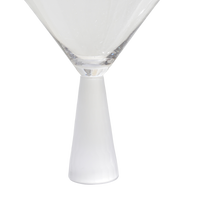 Pair of Frosted Stem Martini Glasses
