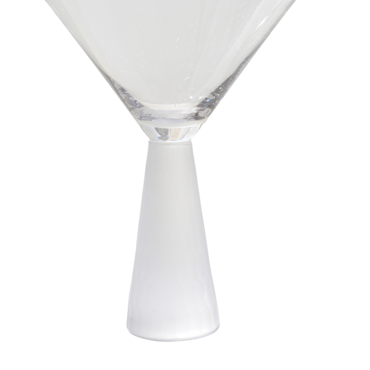 Pair of Frosted Stem Martini Glasses