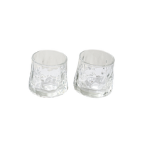 Pair of Textured Rocks Glass