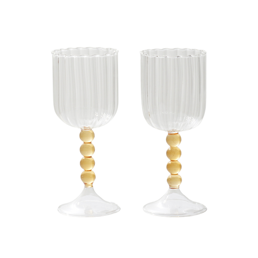 Pair of Tall Stemmed Chalices