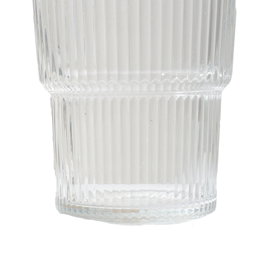 Pair of Ribbed Stacking Glasses
