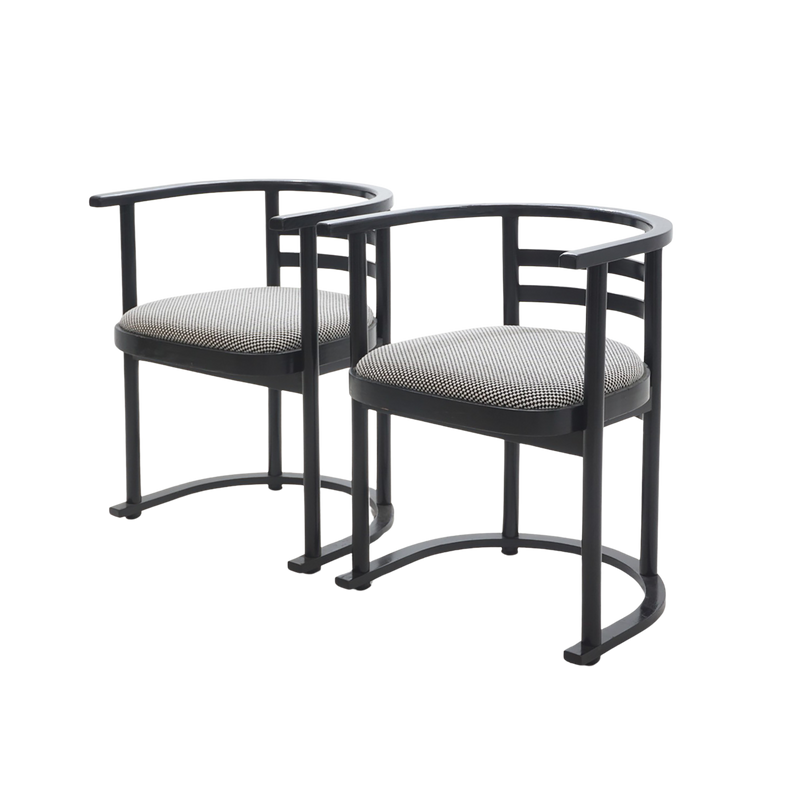 Pair of Bauhaus Checkered Dining Chairs
