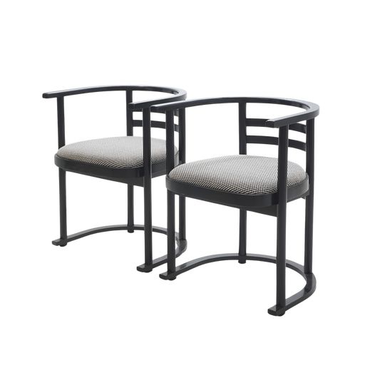 Pair of Bauhaus Checkered Dining Chairs