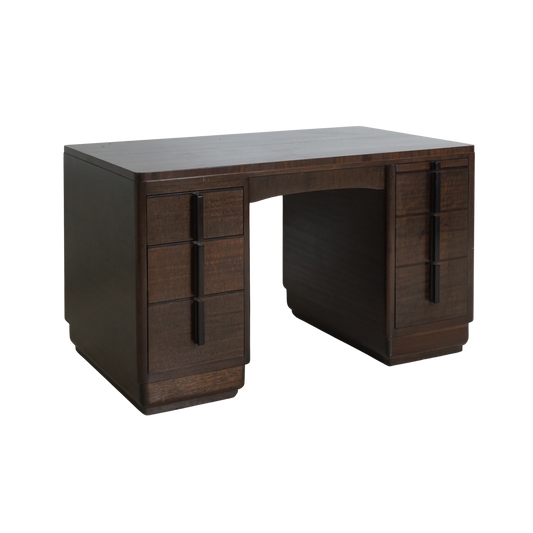 Art Deco Executive Mahogany Desk
