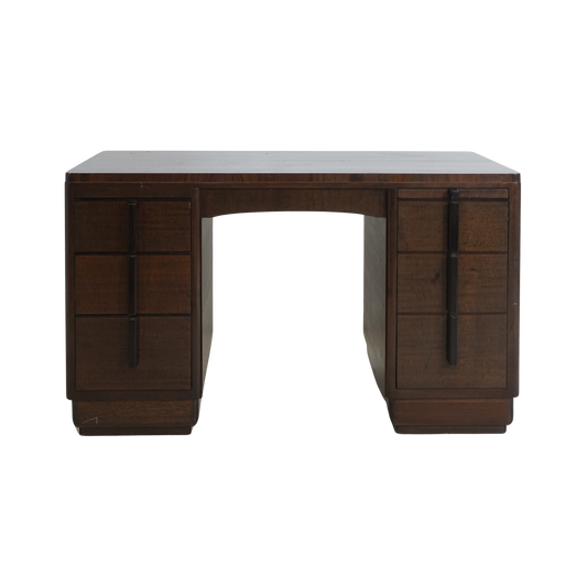 Art Deco Executive Mahogany Desk
