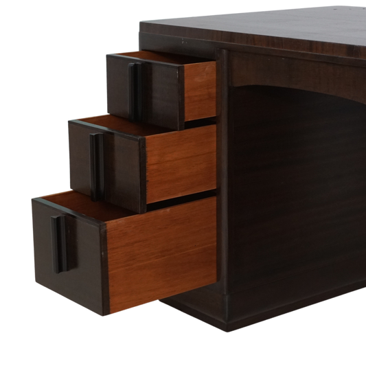 Art Deco Executive Mahogany Desk