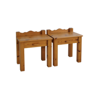 Pair of Danish Pine Side Tables