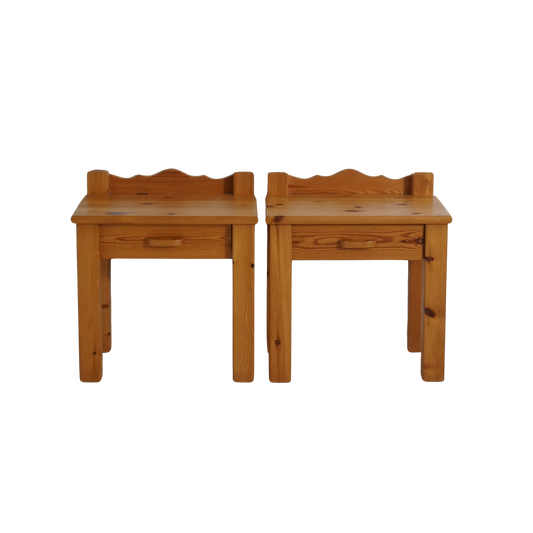Pair of Danish Pine Side Tables