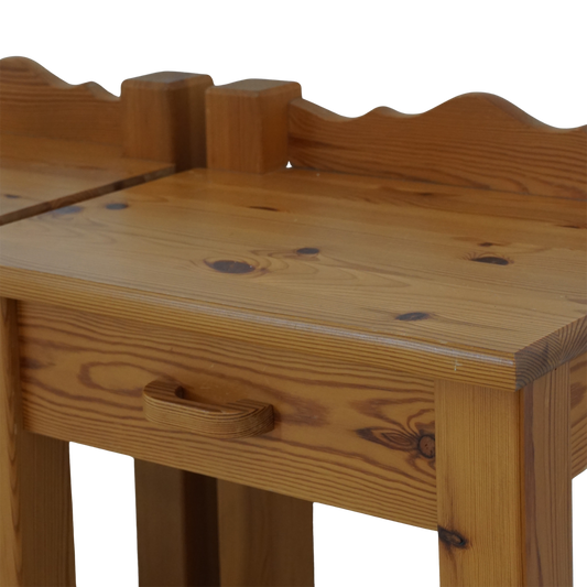 Pair of Danish Pine Side Tables