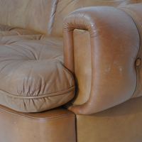 Tufted Leather Danish Sofa