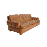 Tufted Leather Danish Sofa