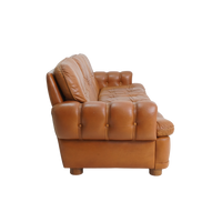 Tufted Leather Danish Sofa