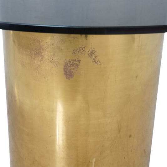 Smoked Glass and Brass Table