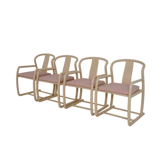 Set of 4 Italian Chairs by Tecnosedia, 1980s