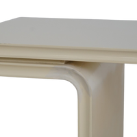 Cream Lacquered Curved Desk