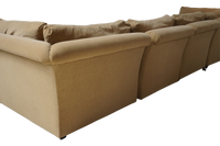 7 Piece Suede Modular Pit Sectional